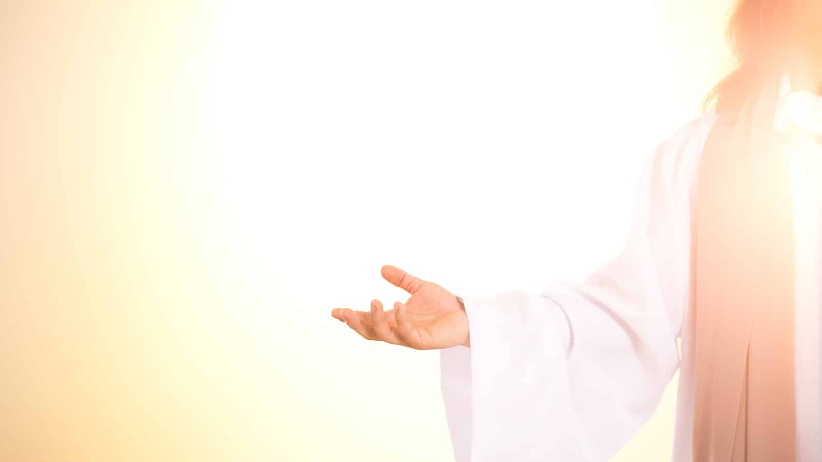 Illuminated silhouette of Jesus